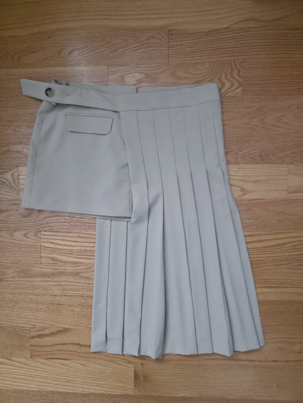 Zara Asymmetrical Pleated Skirt